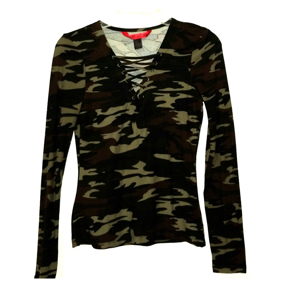"Military print warm shirt"